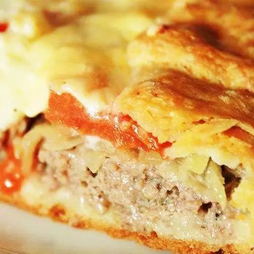 Открытый мясной пирог