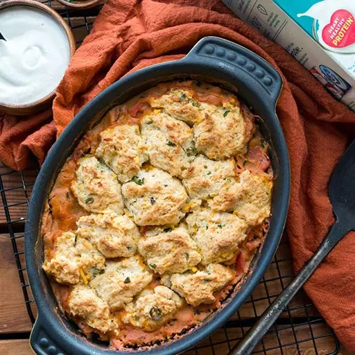 Tomato Savory Cobbler Casserole