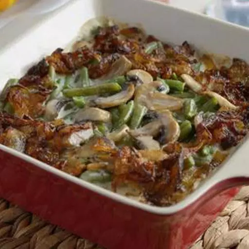 Onion Mushroom Green Bean Casserole