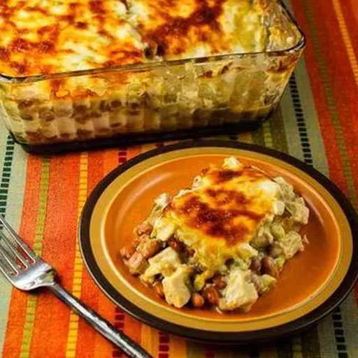 Layered Mexican Casserole with Chicken