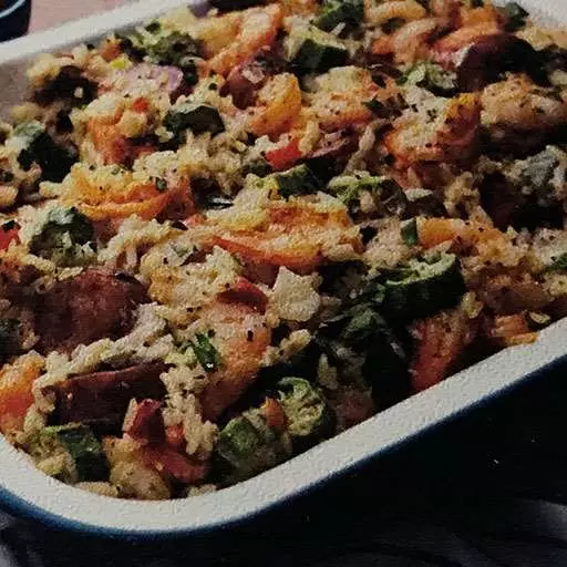 Cajun Shrimp and Sausage Casserole