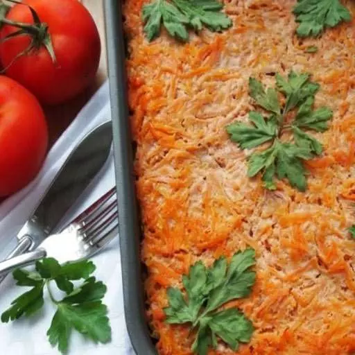 Мясная запеканка с овощами