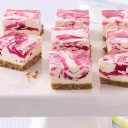 Low Fat Jelly Swirl Cheesecake Slice