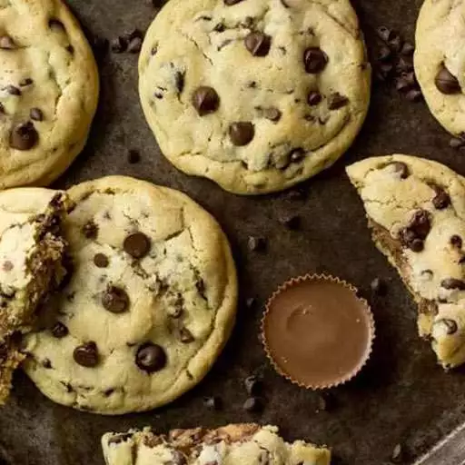 Peanut Butter Cup Stuffed Chocolate Chip Cookies