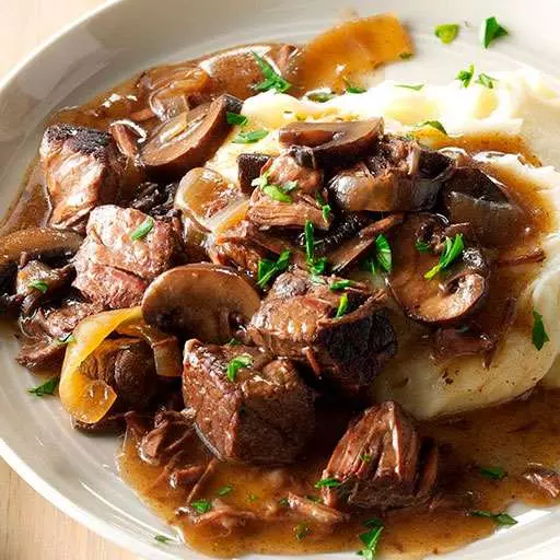 Beef Tips with Mushrooms and Onions