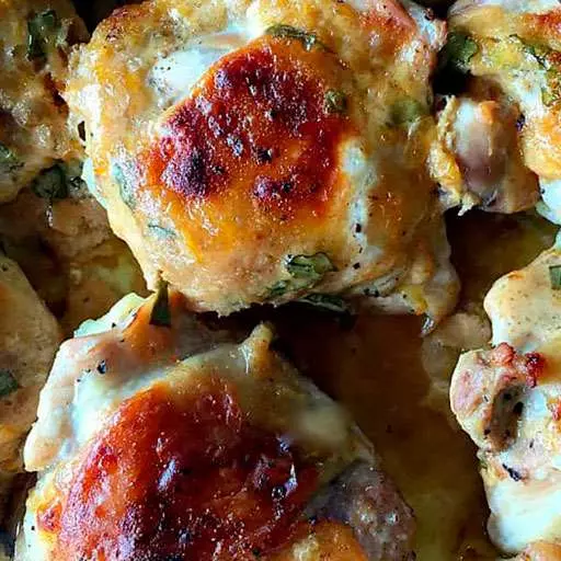 Apricot Chicken with Potato Gratin