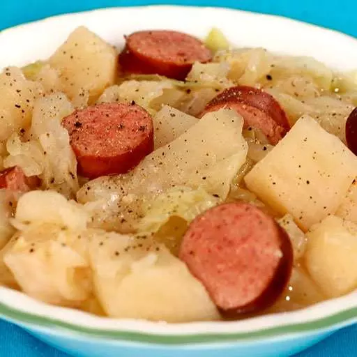 Easy Crock Pot Sausage & Cabbage
