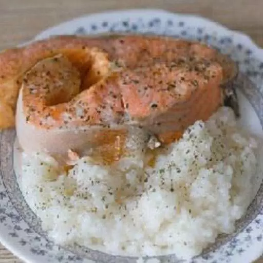 Рыба на пару с рисом