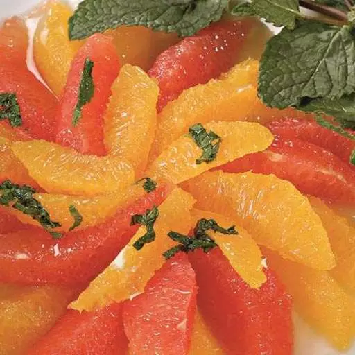 Десерт из апельсинов и грейпфрутов