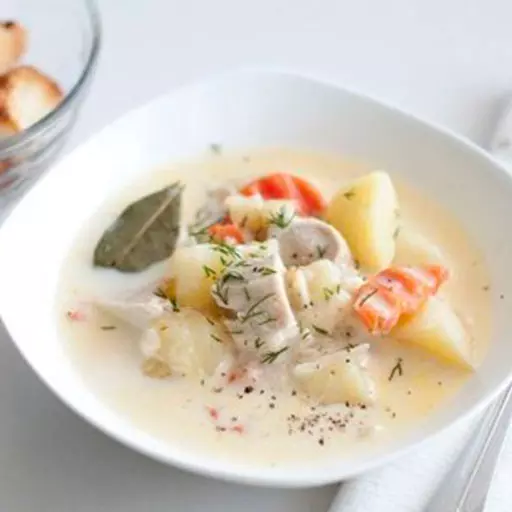 Сырный суп с курицей