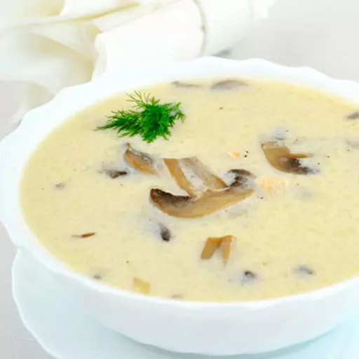 Грибной суп с сыром