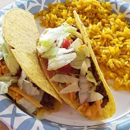 Dinner Tacos and Yellow Rice