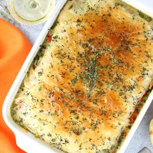 Lighter Turkey Pot Pie