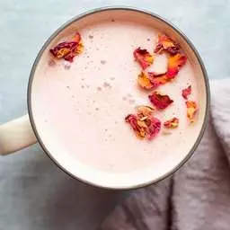 Pink Milk with Cherry