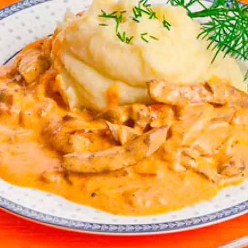 Курка з печерицями