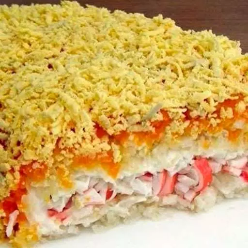 Ніжний салат із крабовими паличками