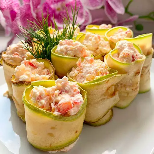 Кабачки, фаршированные творогом