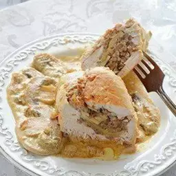 Куриные грудки, фаршированные гречкой и шампиньонами