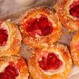Ватрушки з полуницею