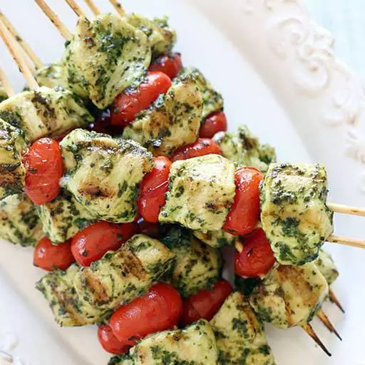 Pesto Chicken Kabobs