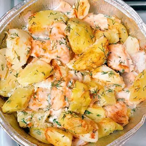 Картопля з фореллю