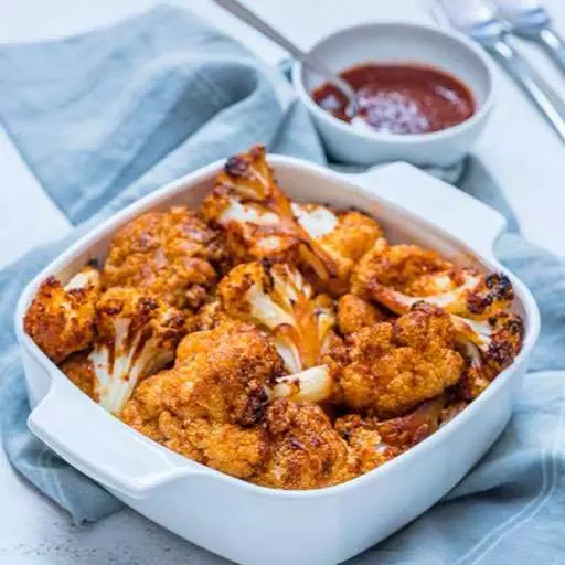 Crispy Tangy BBQ Cauliflower Bites