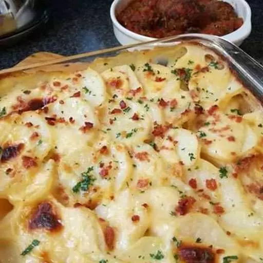Cheese and Onion Potato Bake