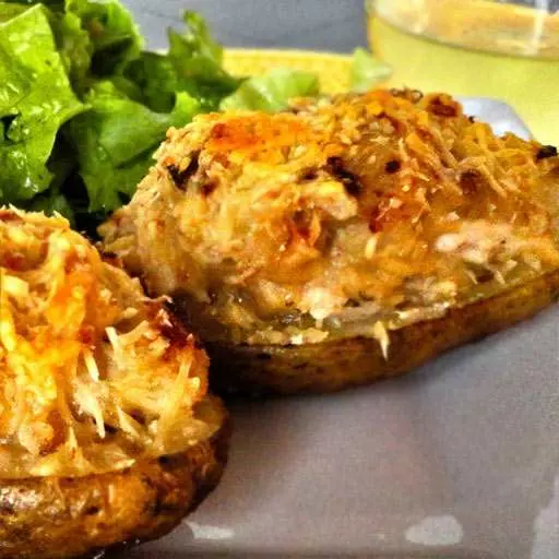 Запеченный картофель с беконом и сыром