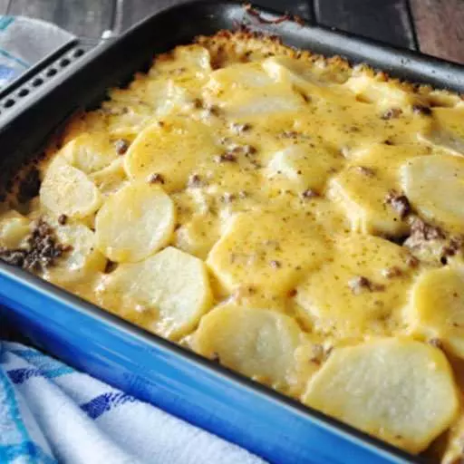 Hamburger Potato Cheese Casserole