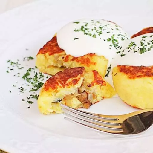 Картофельные зразы с грибами