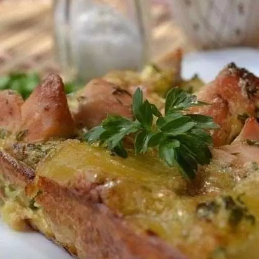Картофельная запеканка с курицей