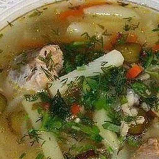 Рассольник с горбушей в мультиварке