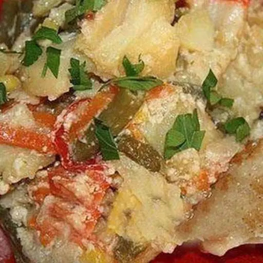 Курица и овощи по-деревенски