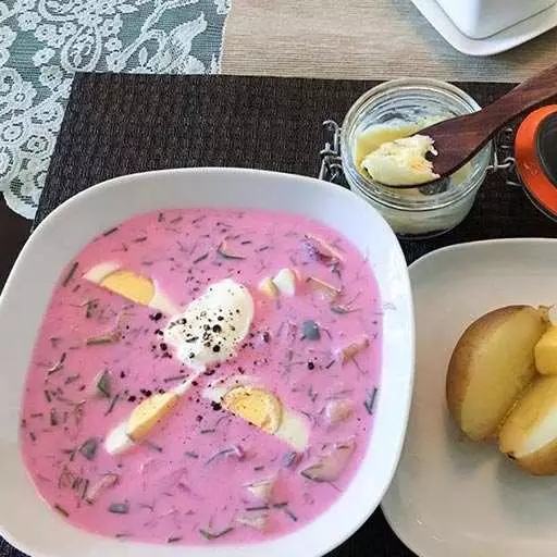 Eastern European Summer Soup - "Cold Borsch"