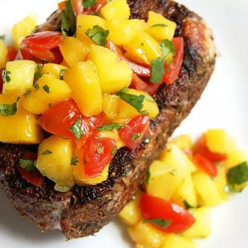 Caribbean Pork Chops with Mango Salsa