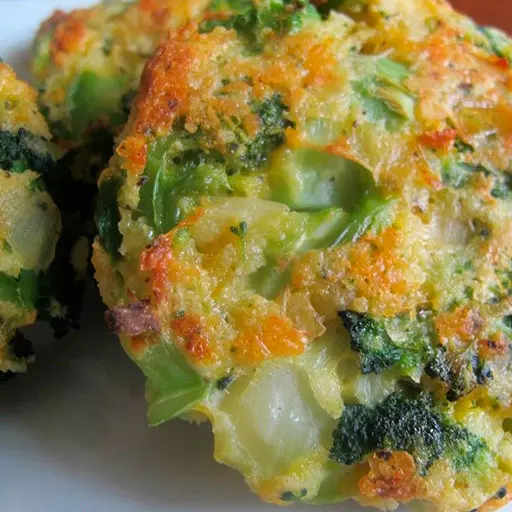 Cheesy Roasted Broccoli Patties