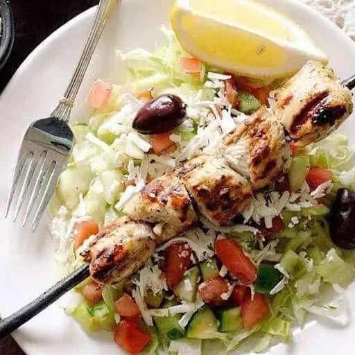 Mediterranean Chicken Kebab Salad