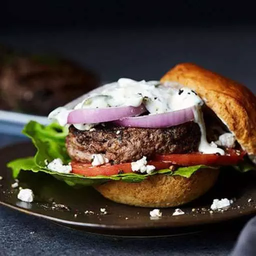 Greek Lamb Burgers with Tzatziki