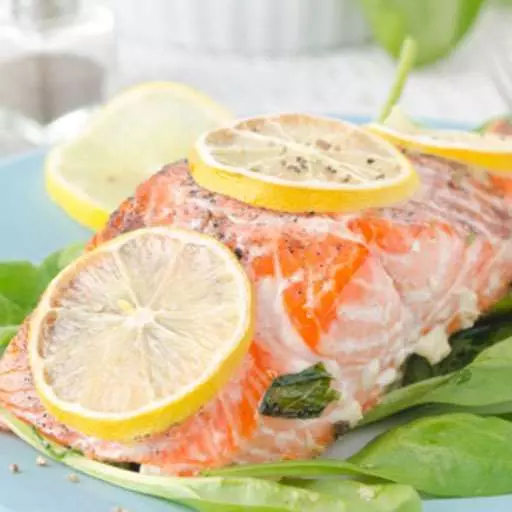 Філе лосося, фаршироване козячим сиром